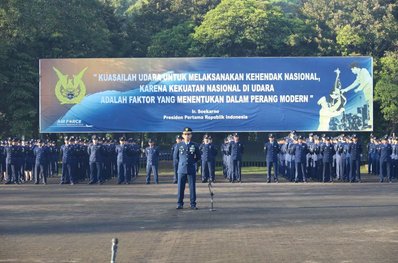 Mabesau Gelar Upacara Peringatan HUT Ke-78 TNI AU