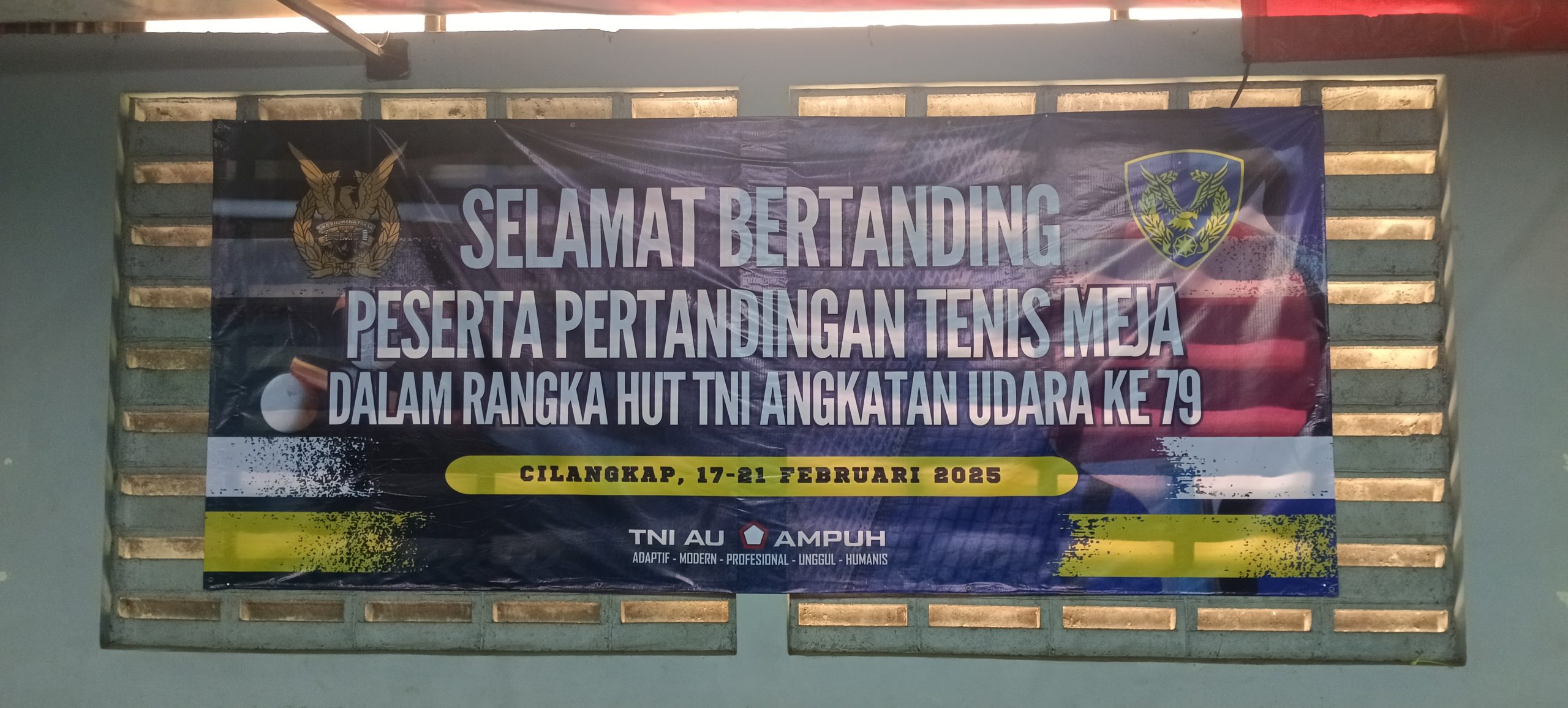 Ketum PTMAU Support pertandingan Tenis Meja dalam rangka HUT ke-79 TNI Angkatan Udara